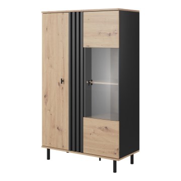 Vitrine BADIA carvalho/antracite