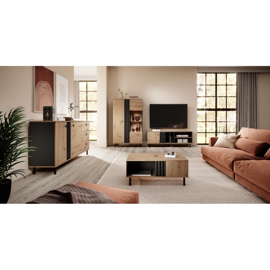 Vitrine BADIA carvalho/antracite