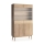 Vitrine KIOTO 106x183x37 cm carvalho Cremona/vidro