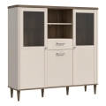 Vitrine VIRO castanha/bege