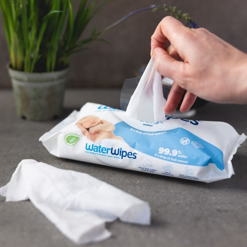WaterWipes - CONJUNTO 9x Toalhetes húmidos sem plástico 60 pçs (540 pcs)