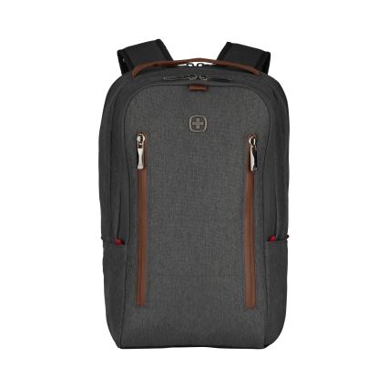 Wenger - Mochila para portátil 15 l 16 com bolso para tablet 12 + bolsa crossbody City Upgrade 2 em 1 cinza