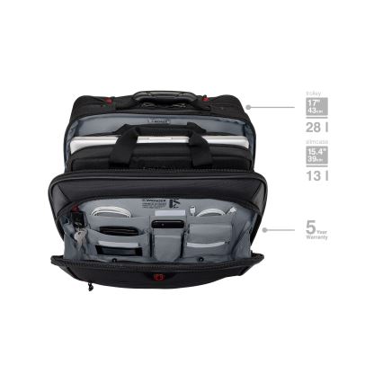 Wenger - Mala de viagem com rodas 23 l 17“ + saco para portátil 15,4” Potomac preto