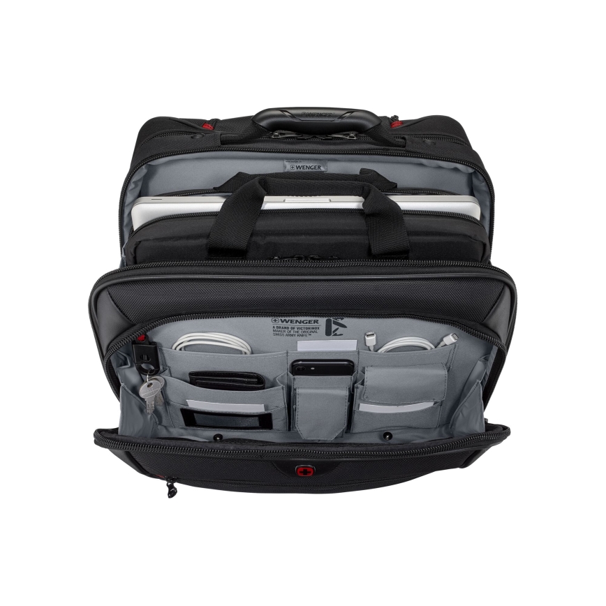 Wenger - Mala de viagem com rodas 23 l 17“ + saco para portátil 15,4” Potomac preto