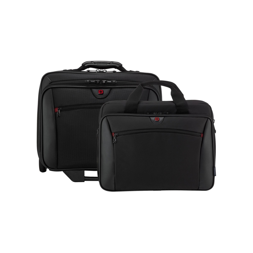 Wenger - Mala de viagem com rodas 23 l 17“ + saco para portátil 15,4” Potomac preto