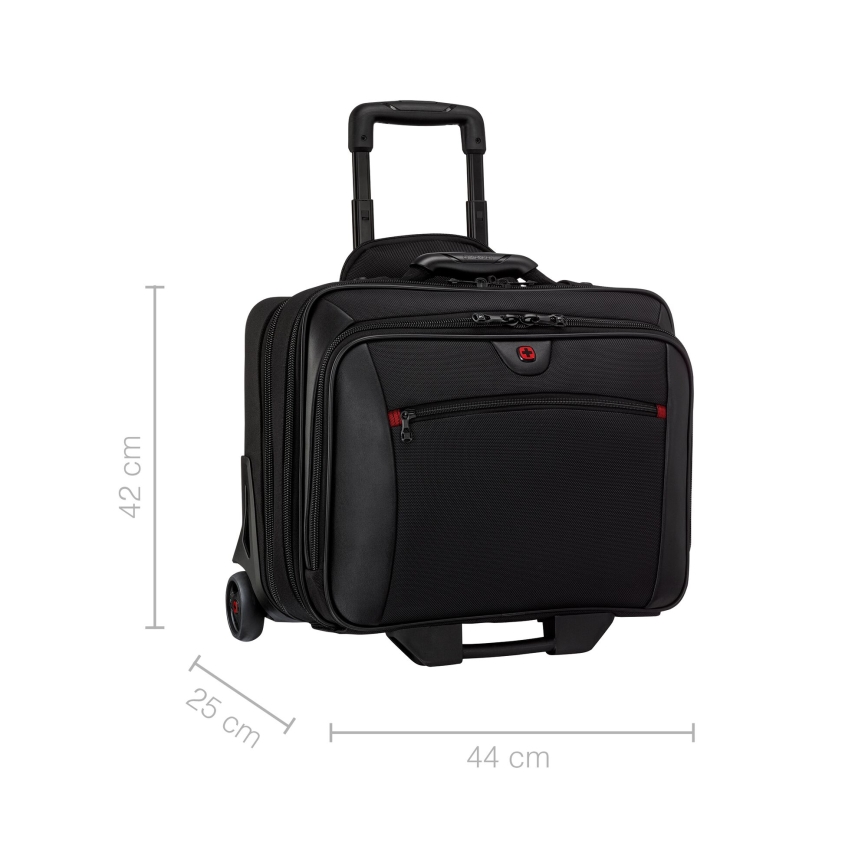 Wenger - Mala de viagem com rodas 23 l 17“ + saco para portátil 15,4” Potomac preto