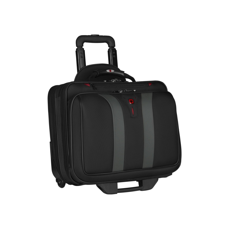 Wenger - Mala de viagem com rodas 29 l + mala para portátil 15,6 Granada preto