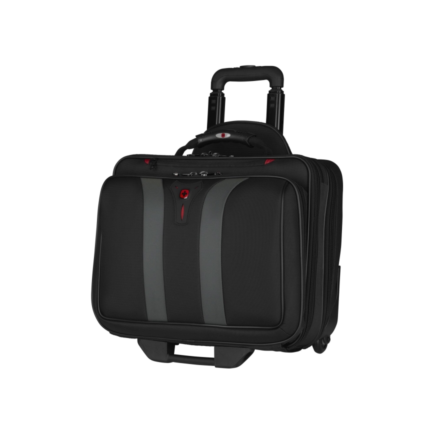 Wenger - Mala de viagem com rodas 29 l + mala para portátil 15,6 Granada preto
