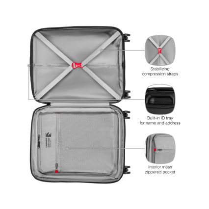 Wenger - Mala de viagem com rodas 36 l Prymo preto