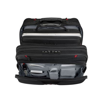 Wenger - Mala de viagem com rodas 25 l 17 + bolsa para portátil 15,6 Patriot preta