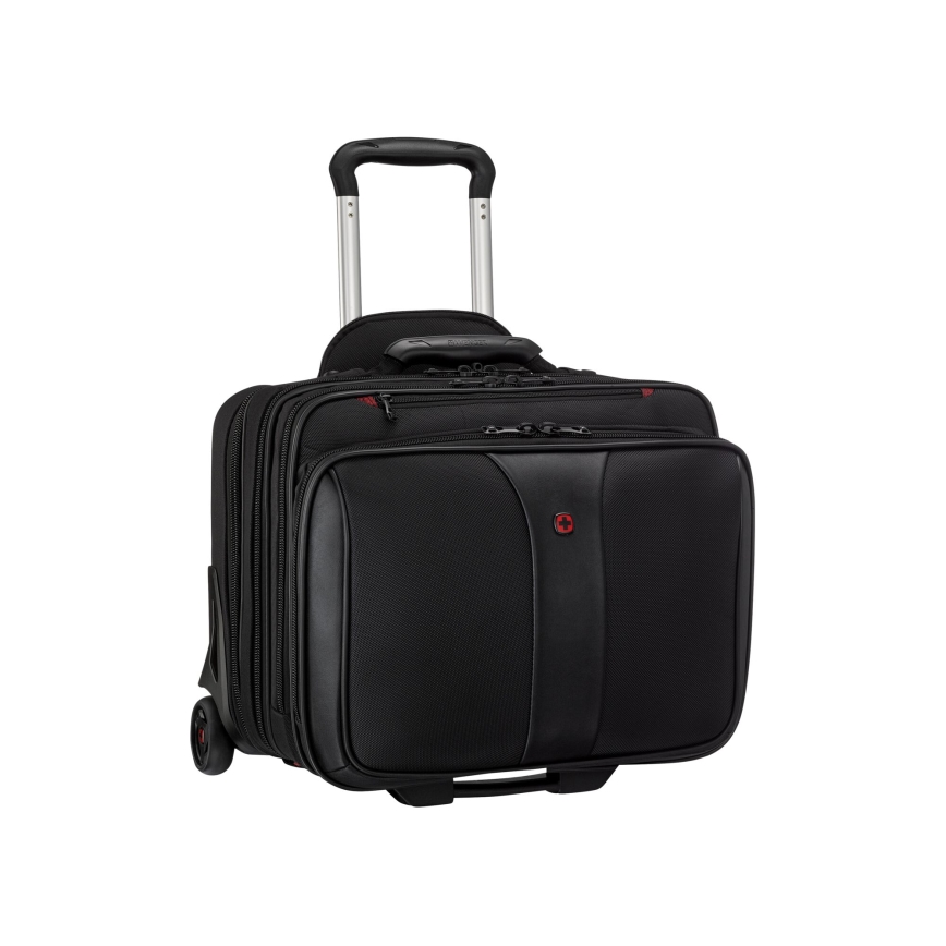 Wenger - Mala de viagem com rodas 25 l 17 + bolsa para portátil 15,6 Patriot preta