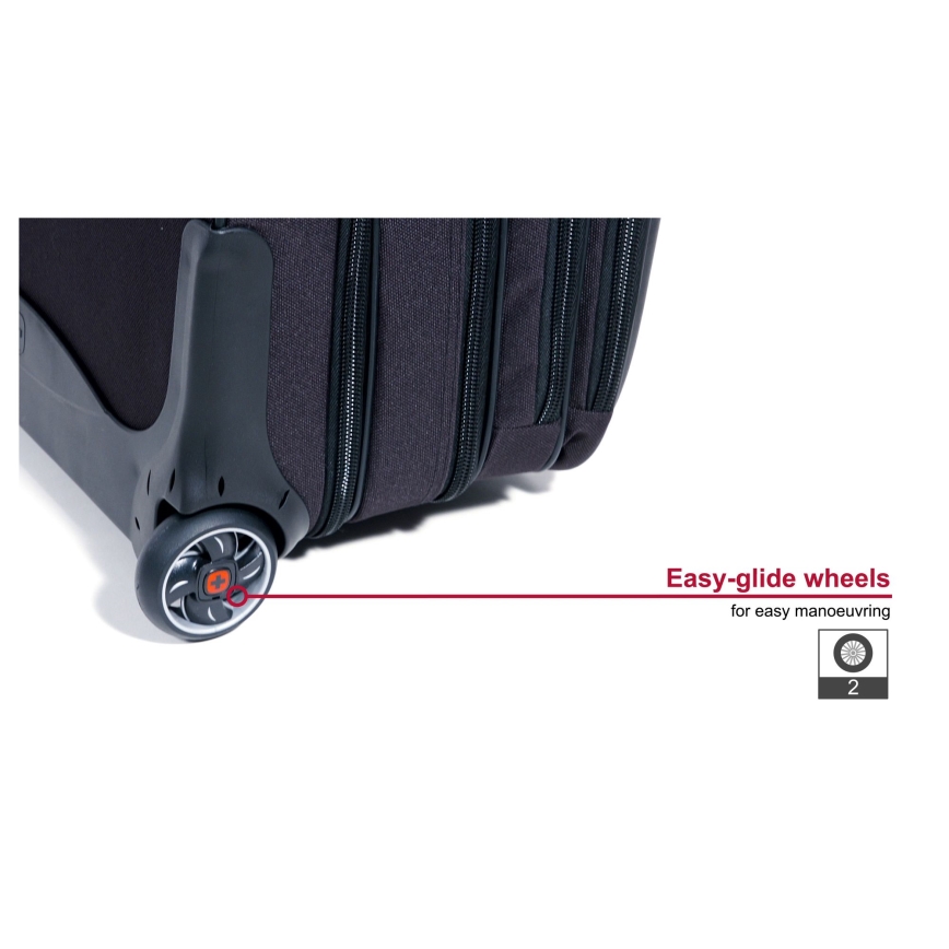 Wenger - Mala de viagem com rodas 25 l 17 + bolsa para portátil 15,6 Patriot preta