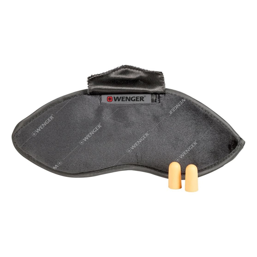 Wenger - Máscara para os olhos cinzenta + tampões para os ouvidos