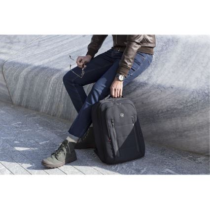 Wenger - Mochila para computador portátil 16 l 16 com bolsa para tablet 12 Cidade Traveler preto