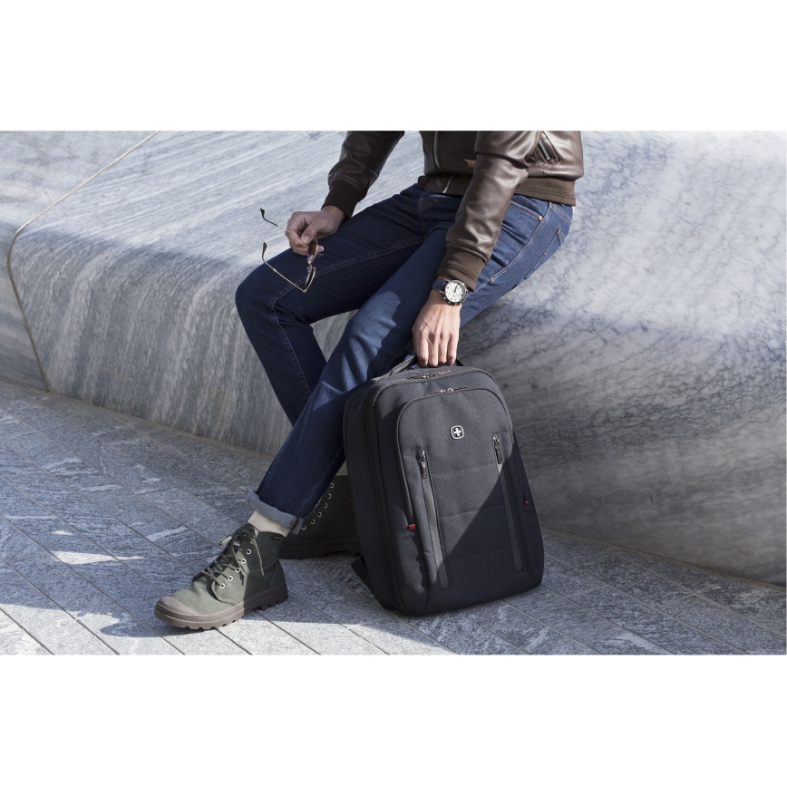 Wenger - Mochila para computador portátil 16 l 16 com bolsa para tablet 12 Cidade Traveler preto