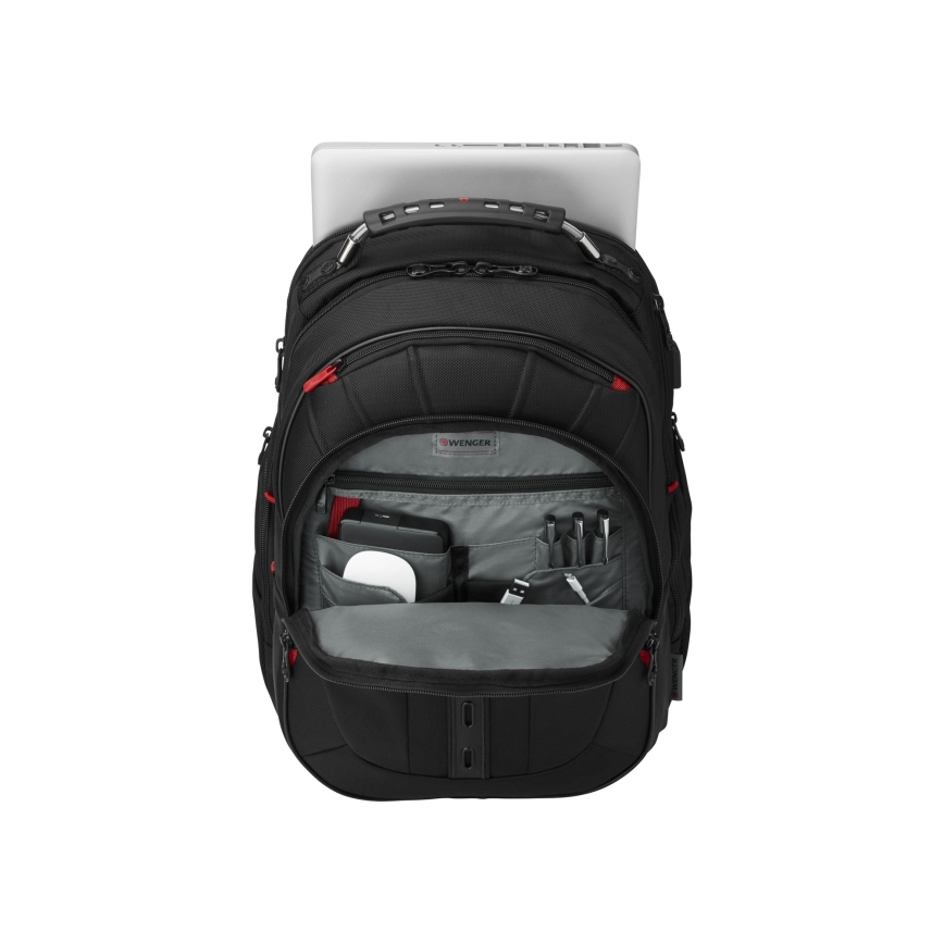 Wenger - Mochila para portátil 25 l 16 com bolso para tablet 10 Pegasus Deluxe preta