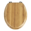 WENKO 144726100 - Assento de sanita BAMBOO 34x41 cm castanho/prateado