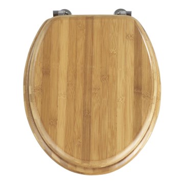 WENKO 144726100 - Assento de sanita BAMBOO 34x41 cm castanho/prateado