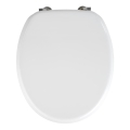 WENKO 154008100-WC assento para sanita VALENCIA 43x36 cm branco/prateado