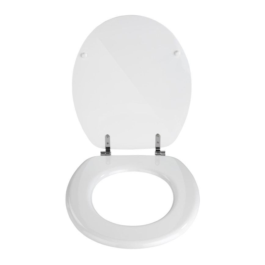 WENKO 154008100-WC assento para sanita VALENCIA 43x36 cm branco/prateado