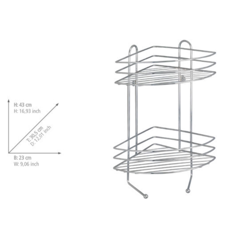 WENKO 15498100 - Prateleira de canto EXCLUSIVE 23x30,5 cm cromo brilhante