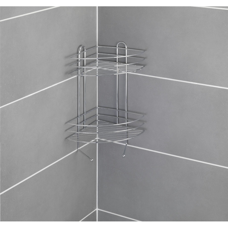 WENKO 15498100 - Prateleira de canto EXCLUSIVE 23x30,5 cm cromo brilhante