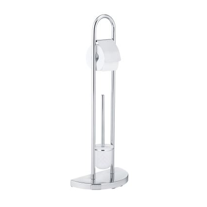 WENKO 16608100 - Escova de WC COSENZA 33x84 cm cromado brilhante/acetinado