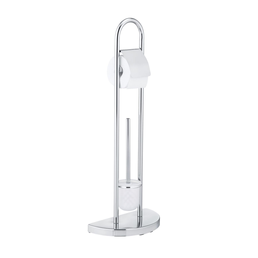 WENKO 16608100 - Escova de WC COSENZA 33x84 cm cromado brilhante/acetinado