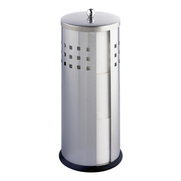 WENKO 16636100 - Suporte para papel higiénico ANCONA 13x34 cm aço inoxidável/prateado