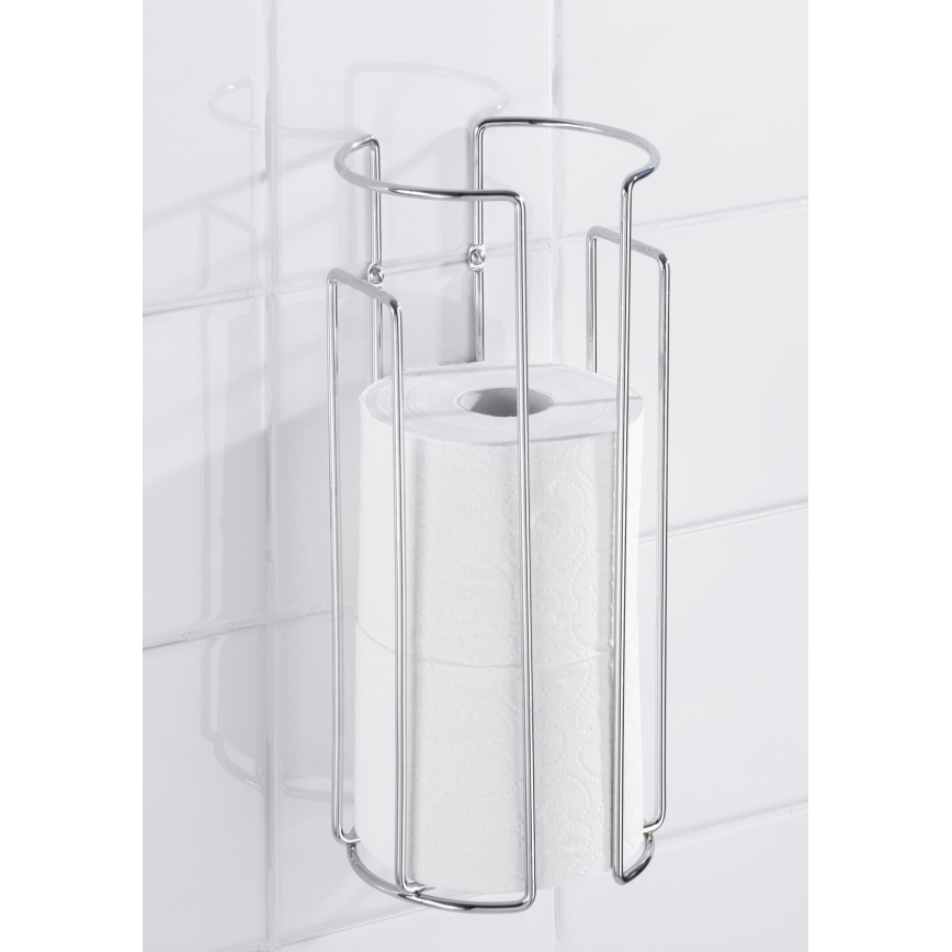 WENKO 16825100 - Suporte para papel higiénico MILANO 13,5x32 cm cromado brilhante