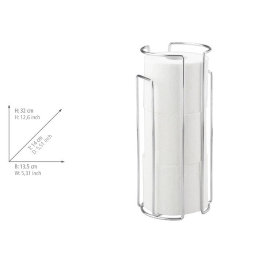 WENKO 16825100 - Suporte para papel higiénico MILANO 13,5x32 cm cromado brilhante
