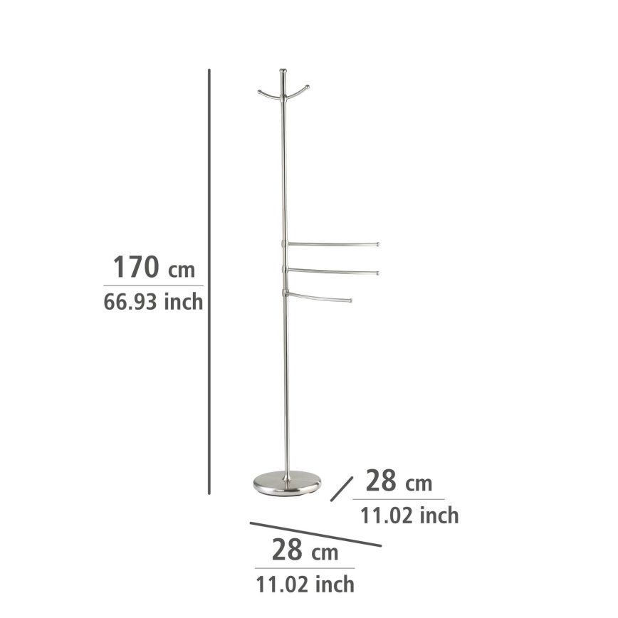 WENKO 16827100 - Suporte ADIAMO 28x170 cm prateado