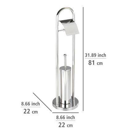 WENKO 16993100 - Conjunto para WC VASTO 22x81 cm inox/prateado
