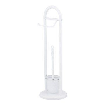 WENKO 17092100 - Escova para sanita SIENA 19x63 cm branco/acetinado