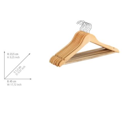 WENKO 17219008100 - Cabides ECO 45x23,5 cm castanhos