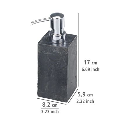 WENKO 17921100 - Doseador de sabão SLATE ROCK 250 ml antracite