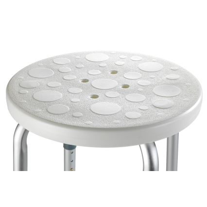 WENKO 1792921100-Banqueta SECURA 45,5x45,5 cm branco/prateado/cinza