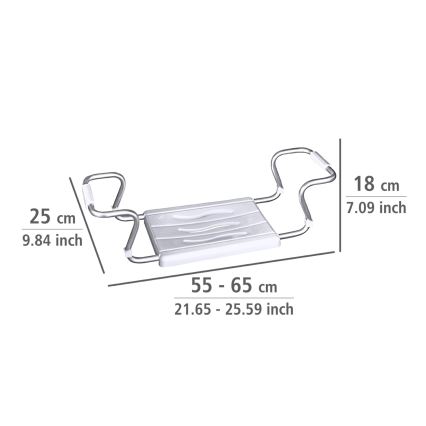 WENKO 17930100-Assento para banheira SECURA 26x18 cm branco/prateado