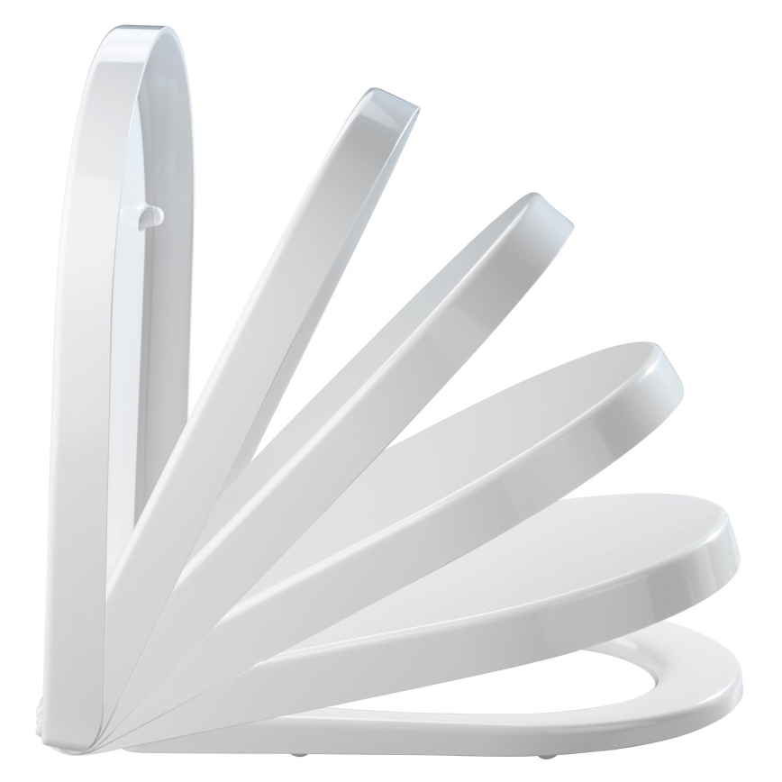 WENKO 18396100-WC assento de sanita PALMA 46,5x35,7 cm branco/prateado