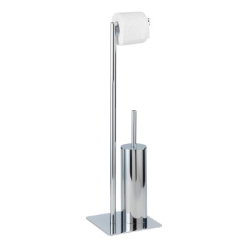 WENKO 18562100 - Escova de WC RECCO 20x71,5 cm cromado brilhante