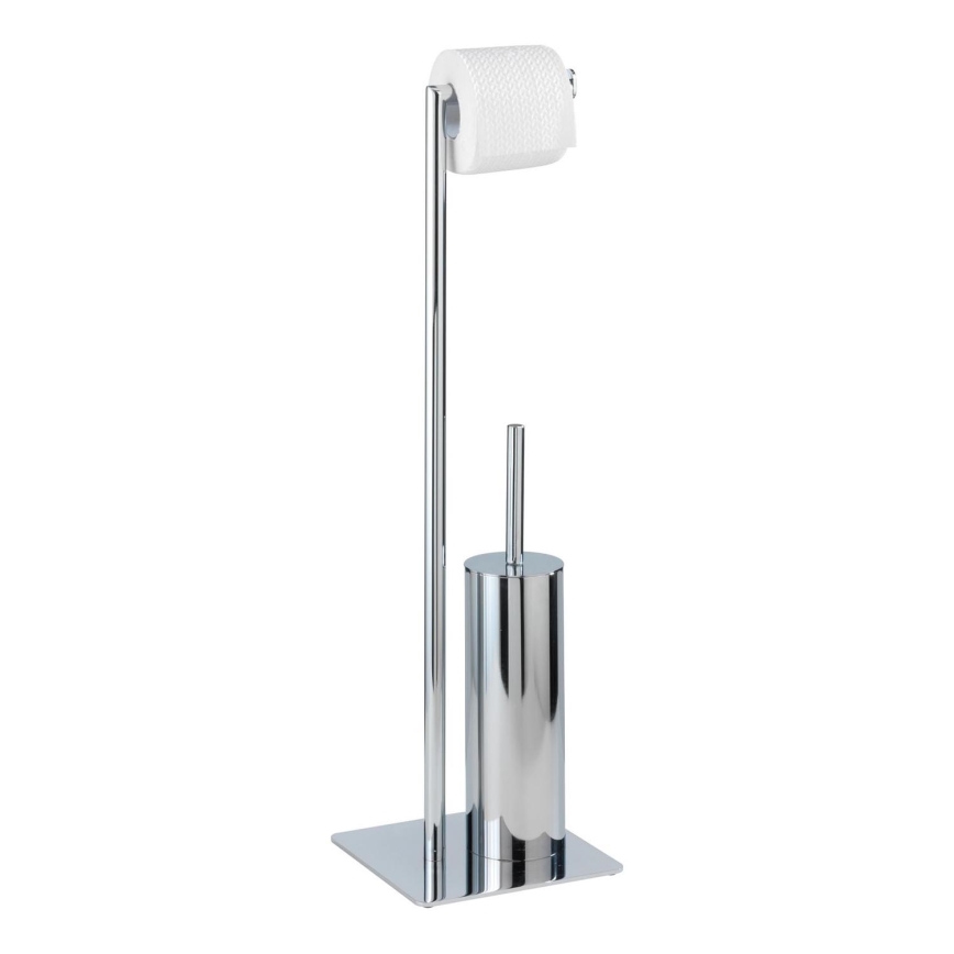 WENKO 18562100 - Escova de WC RECCO 20x71,5 cm cromado brilhante