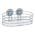 WENKO 18775100 - Prateleira TURBO-LOC redonda em aço, 23,5x13,5 cm, cromado brilhante