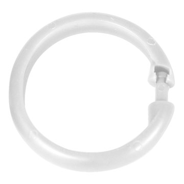 WENKO 19194100 - Argolas para cortina de duche LYGE 6x6 cm brancas