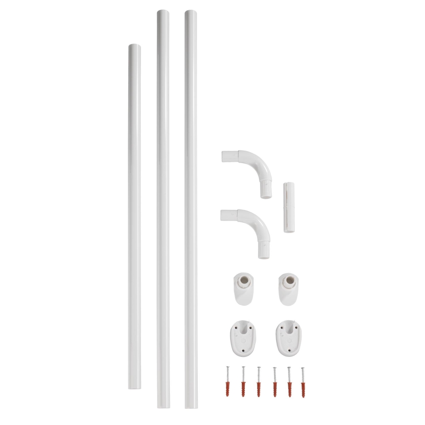 WENKO 19216100 - Suporte UNIVERSAL para haste 2,5x2,5 cm branco