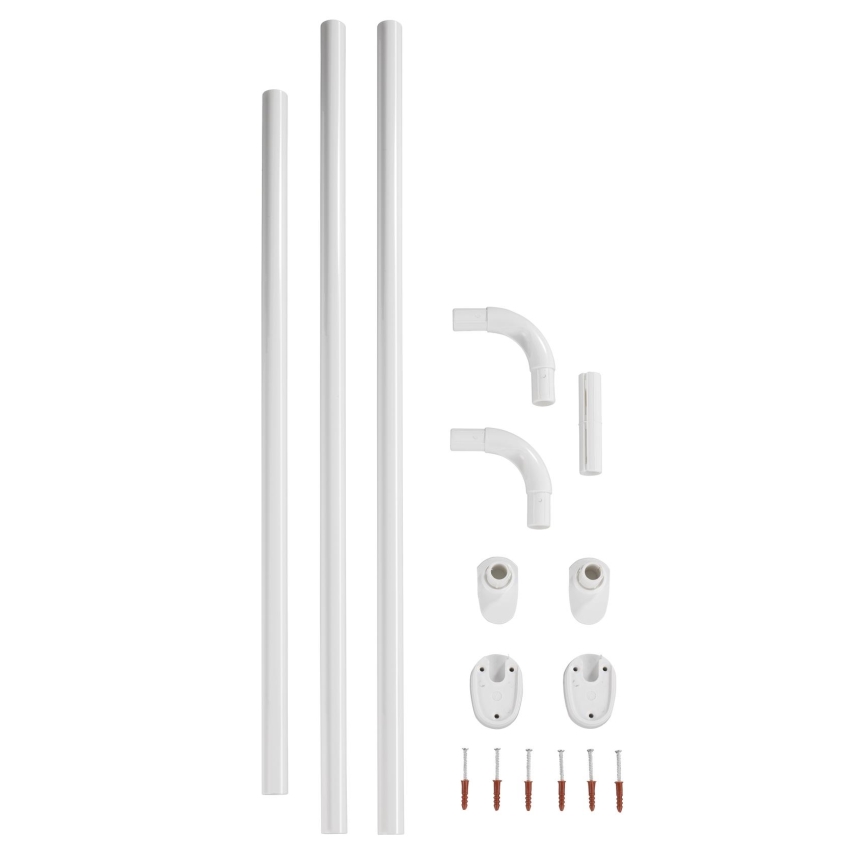 WENKO 19216100 - Suporte UNIVERSAL para haste 2,5x2,5 cm branco