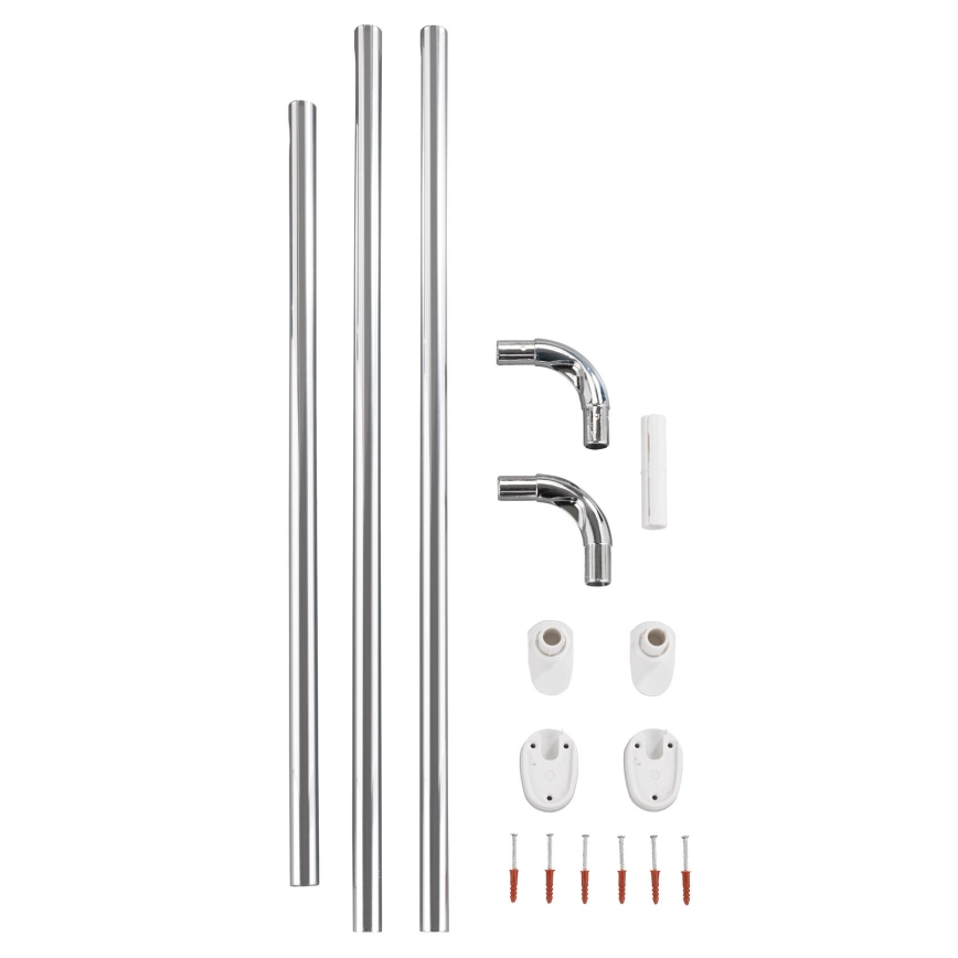 WENKO 19218100 - Barra UNIVERSAL 2,5x2,5 cm cromado/branco