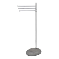 WENKO 19493100 - Toalheiro de pé PEBBLE STONE 38x84 cm, cromado brilhante/cinzento