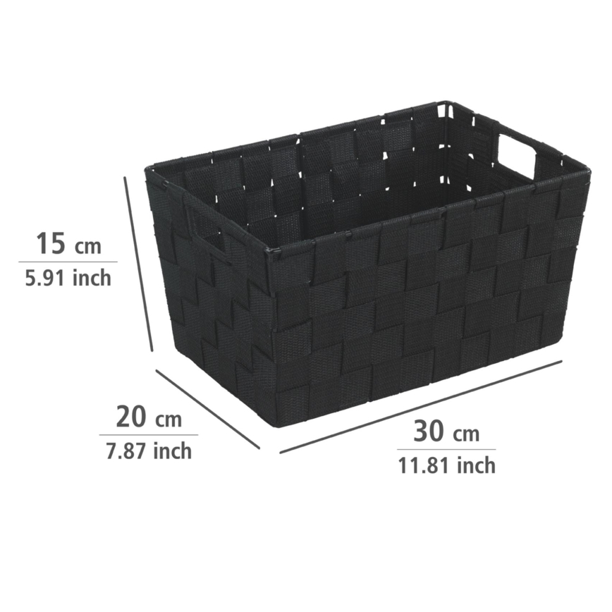 WENKO 19878100 - Cesto ADRIA 30x20 cm preto