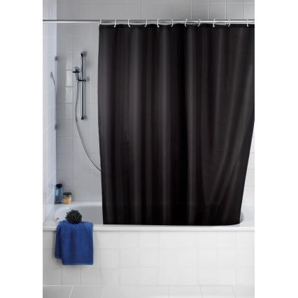 WENKO 20043100 - Cortina de duche 180x200 cm preta