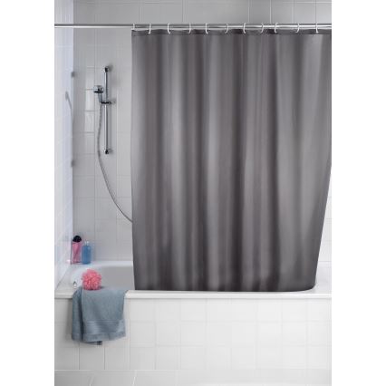 WENKO 20044100 - Cortina de duche 180x200 cm cinzenta